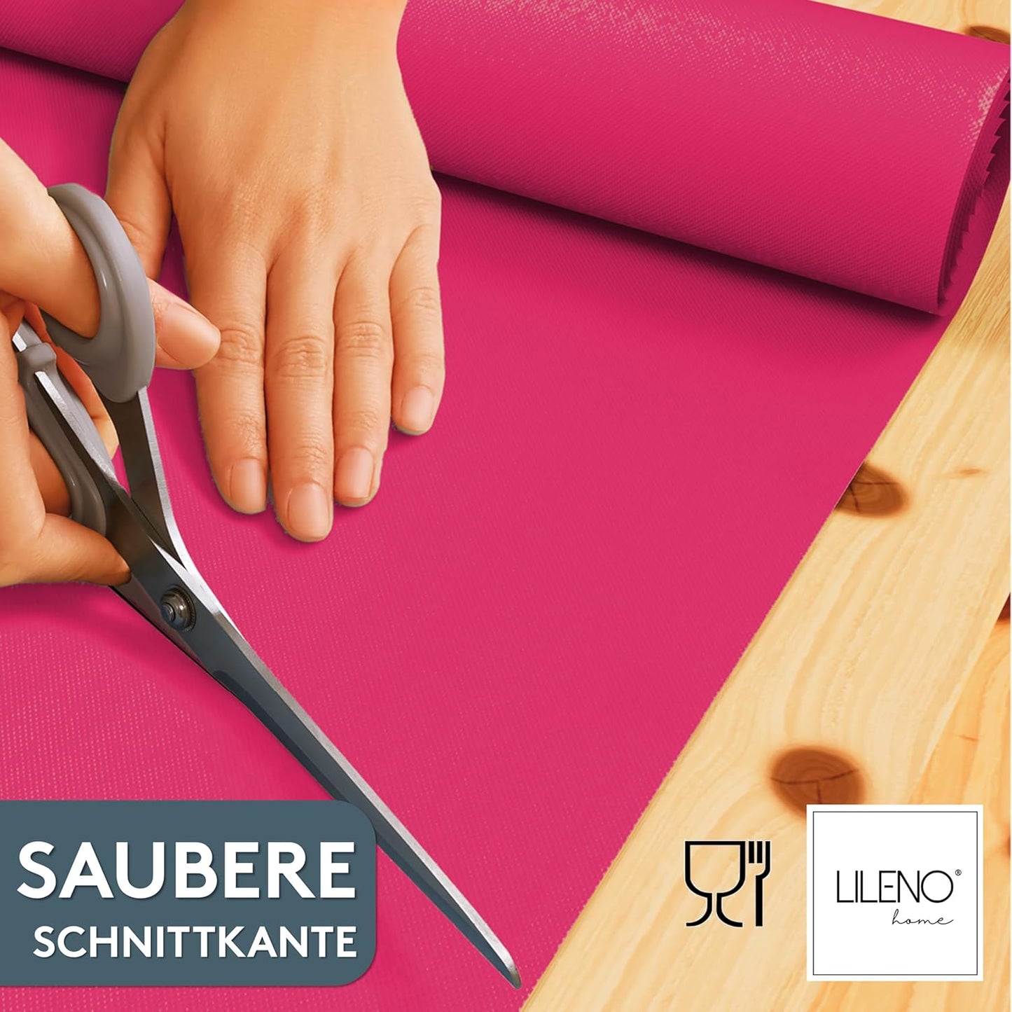 Abwaschbare Tischdeckenrolle, 2500 x 110 cm (Rechteckig) Rosa