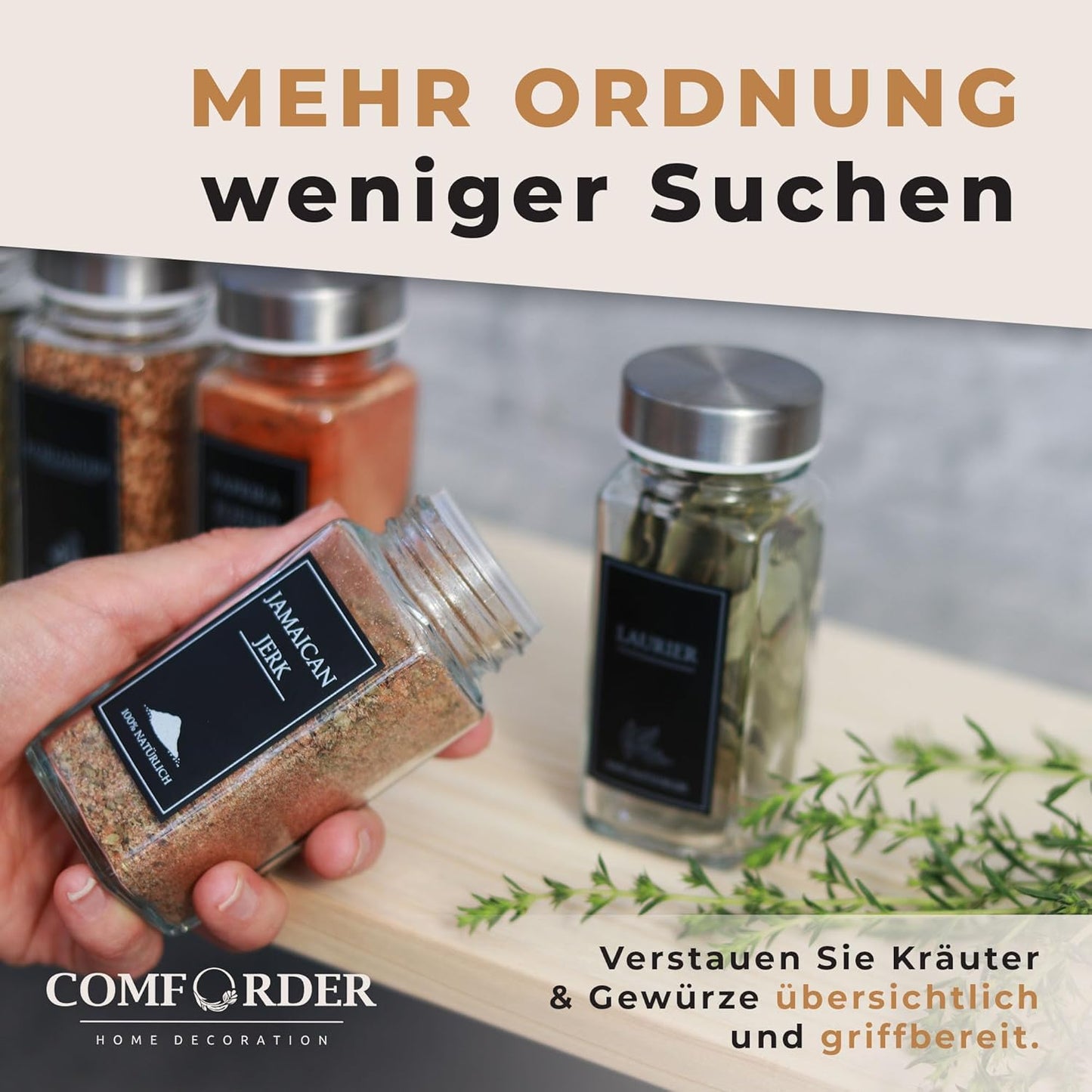 25er-Gewürzgläser-Set, Metall