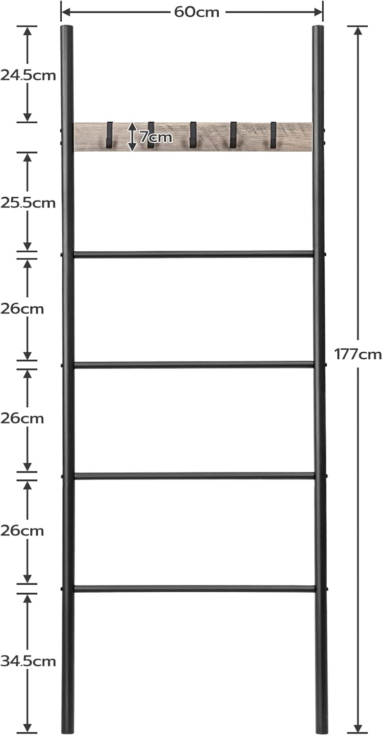 Handtuchleiter mit 5 Haken