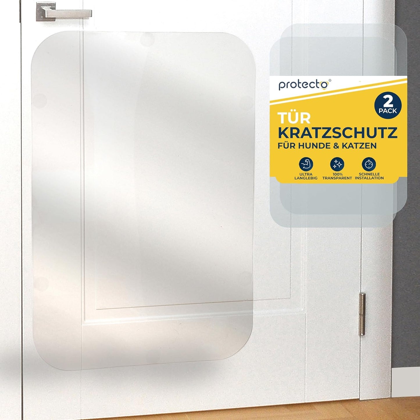 2er Set Türkratzschutz, 90 x 60 cm, 2-stück Farblos