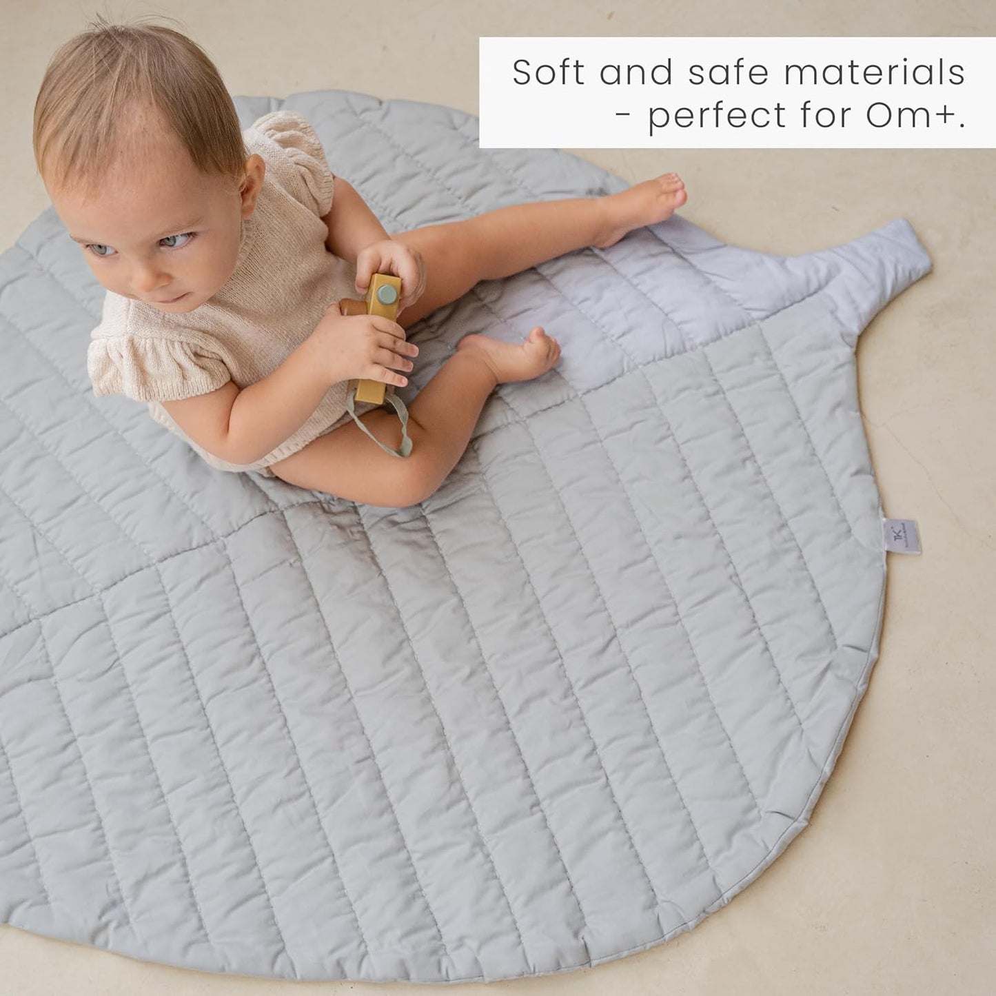 Krabbeldecke im Blatt-Design für Babys, Leaf Mat Stone