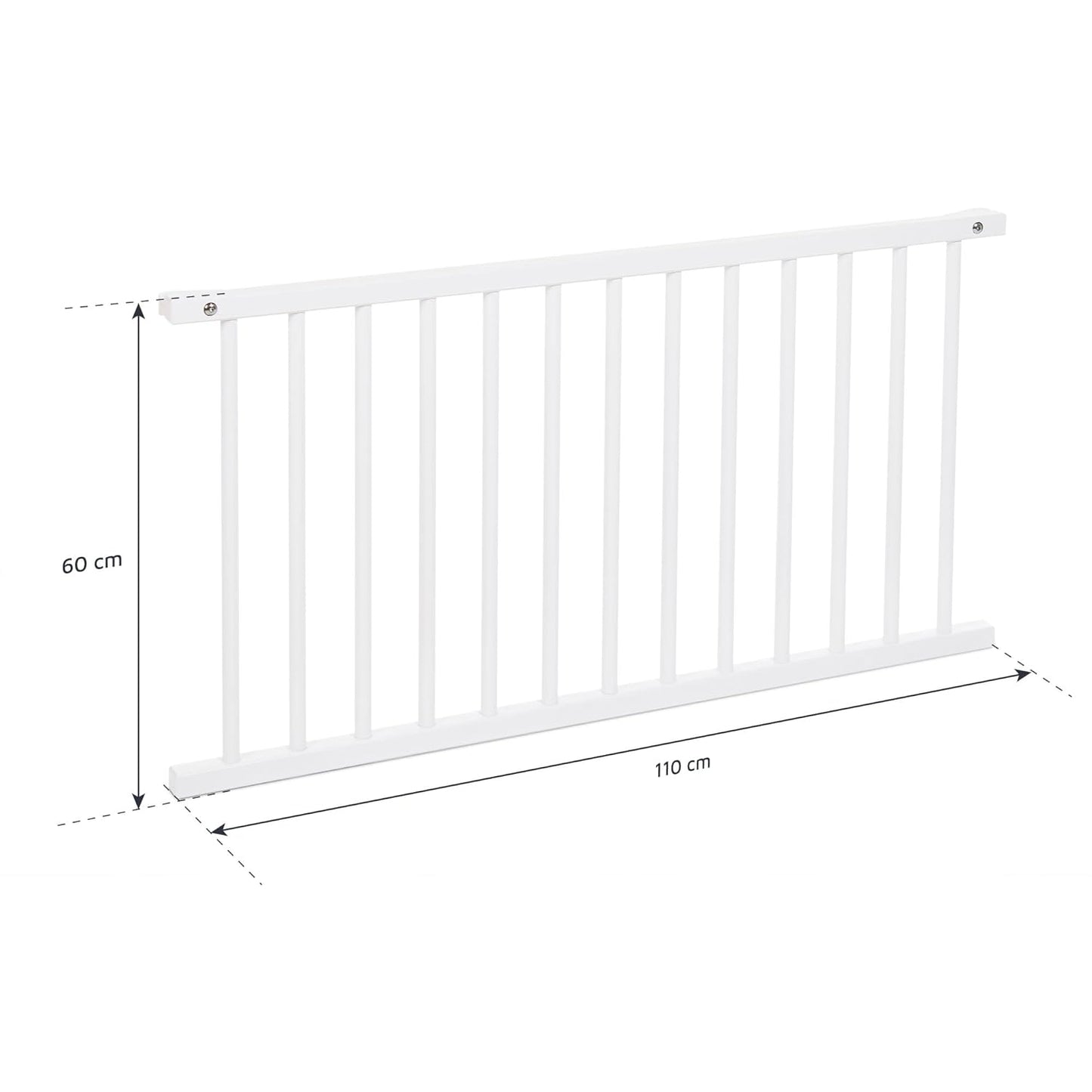 Verschlussgitter für Babybett, Weiss Lackiert für Modell Boxspring XXL für Kinderbettnutzung