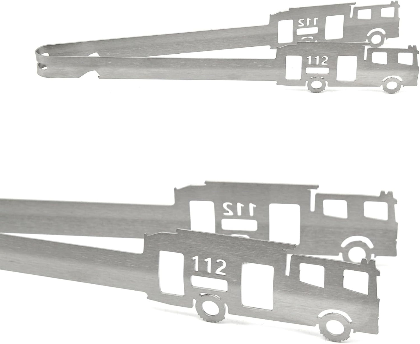 Grillzange mit Feuerwehr 112 Motiv