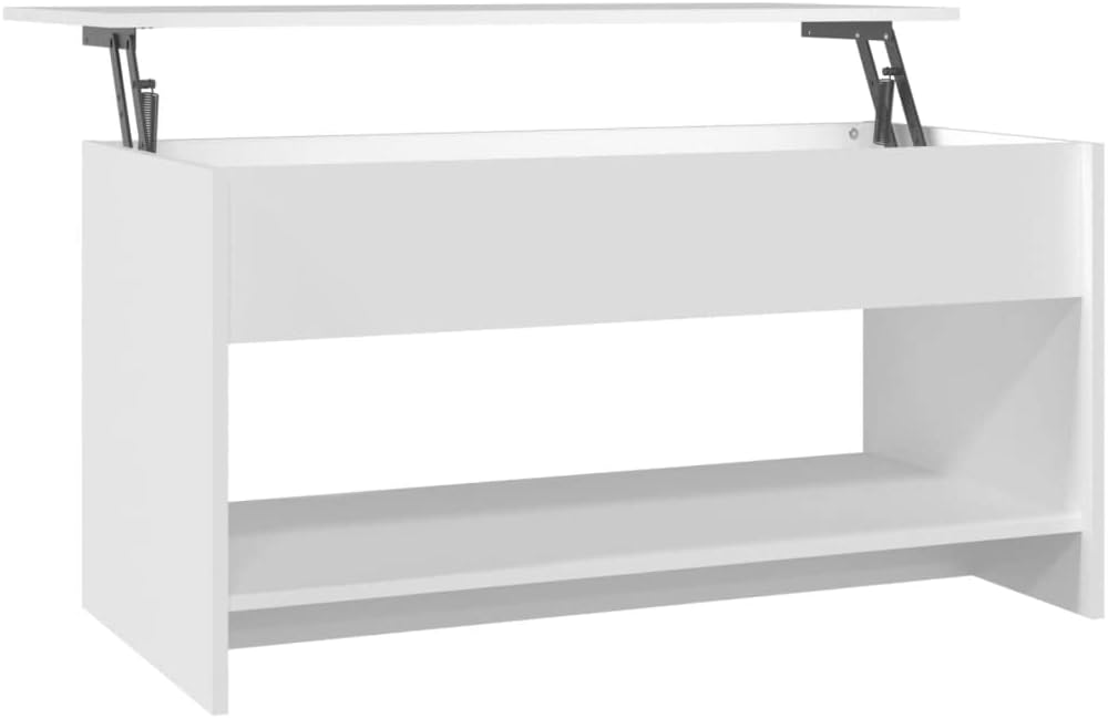 Couchtisch mit Stauraum, Weiß 102 x 50 x 52.5 cm