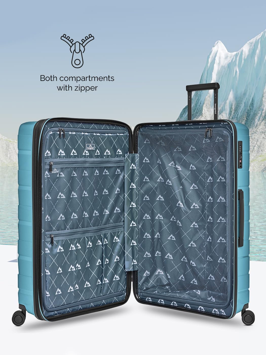 3-teiliges Kofferset, Glacier Blue Metallic Kofferset (3-teilig) erweiterbar