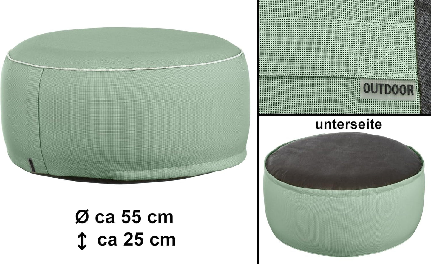 Aufblasbarer Outdoor-Sitzhocker, Mint