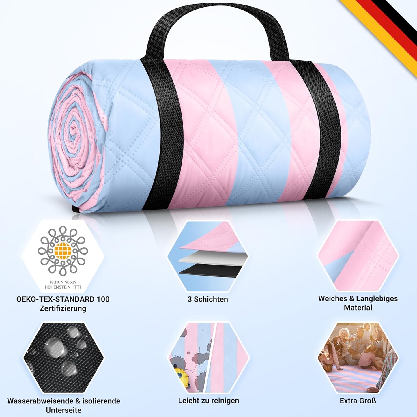 Picknickdecke, Cotton Candy - Frosty Cloud