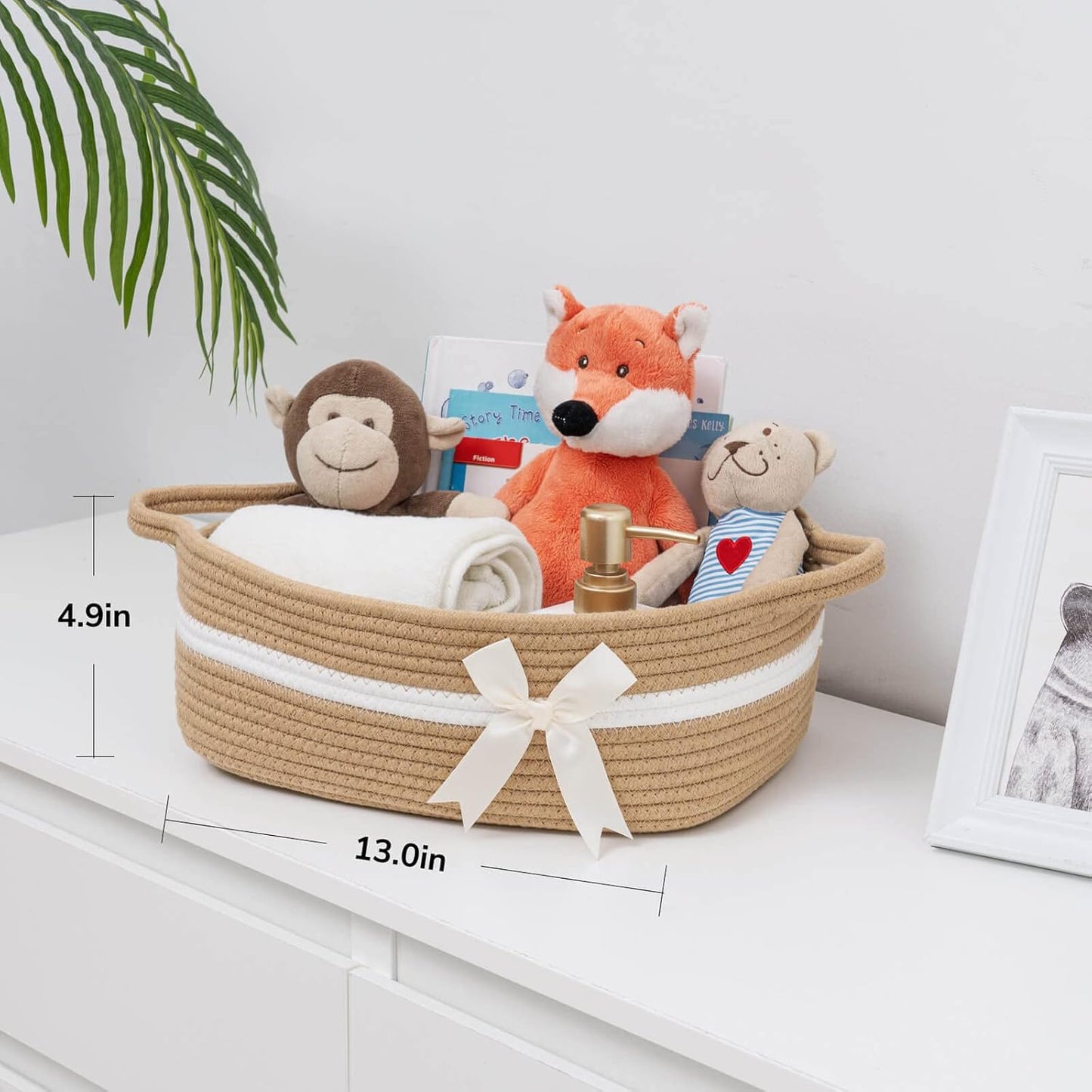 Geflochtener Aufbewahrungskorb, Khaki