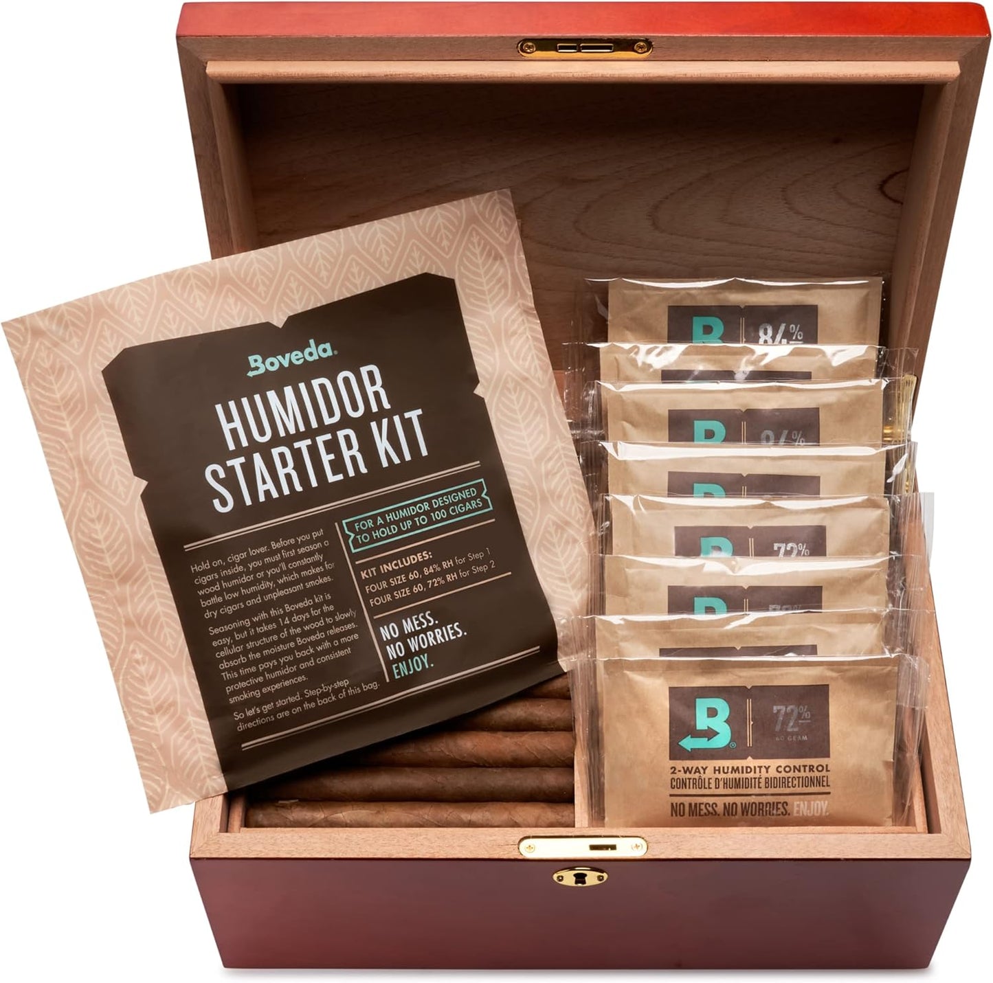 Humidor-Starter-Set: 2-Wege-Feuchtigkeitsregulierung