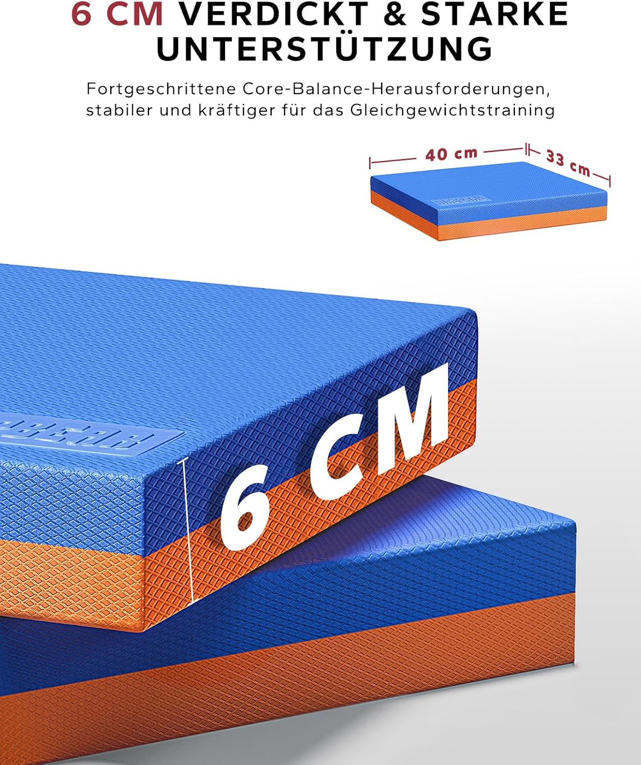 2er-Set Balance Pad, Blau/Orange - 2Stk