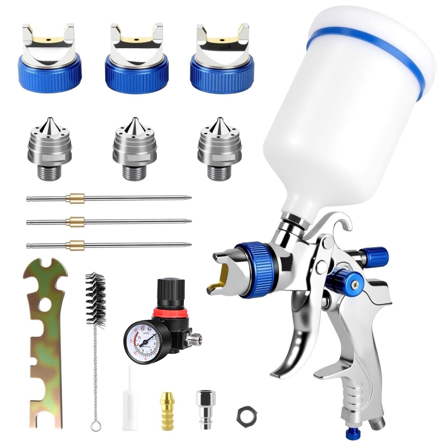 HVLP Lackierpistole Kit mit 3 Düsen (1,4/1,7/2,0 mm)