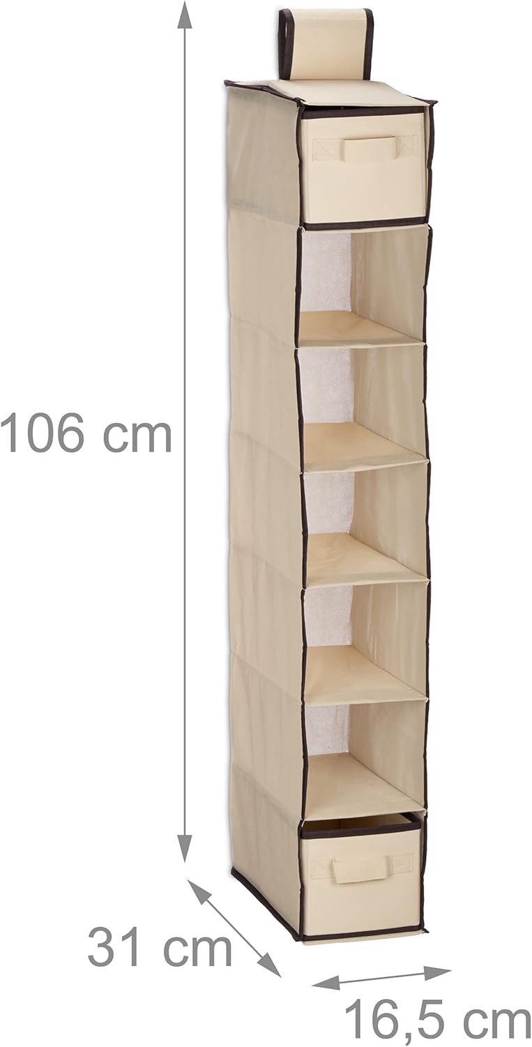 Hängeregal mit 7 Fächern und Schüben
