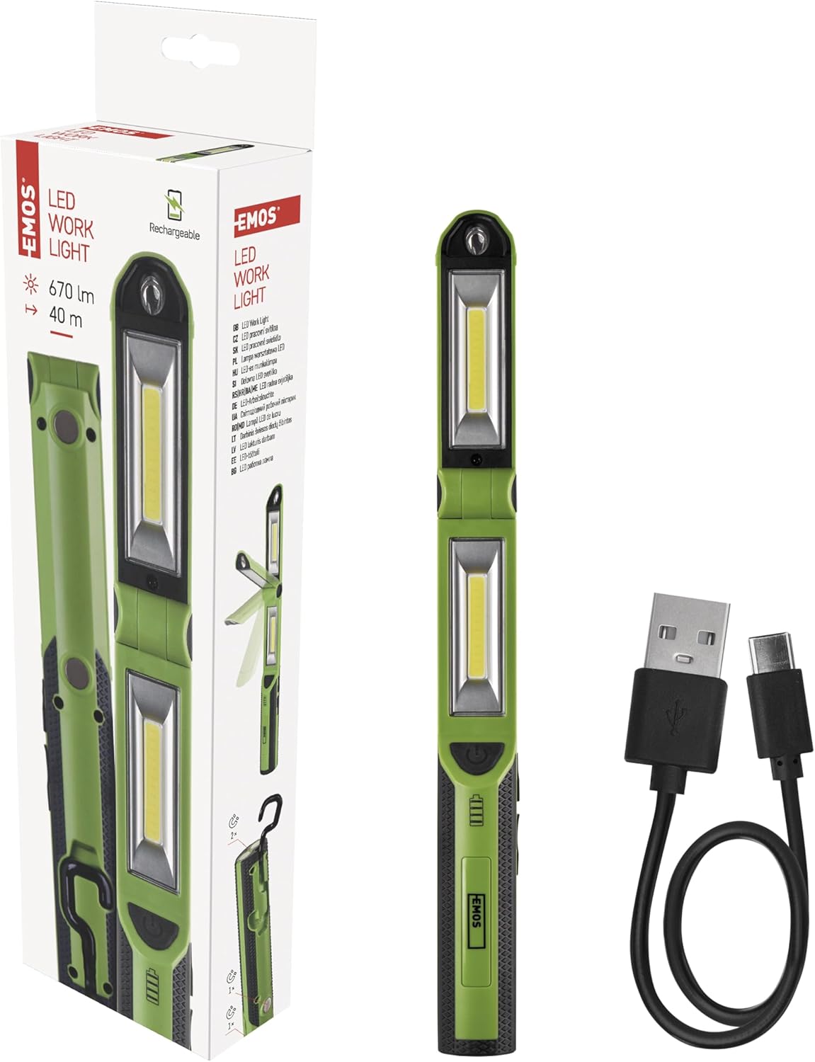 Aufladbare LED-Arbeitsleuchte mit Powerbank, P4535
