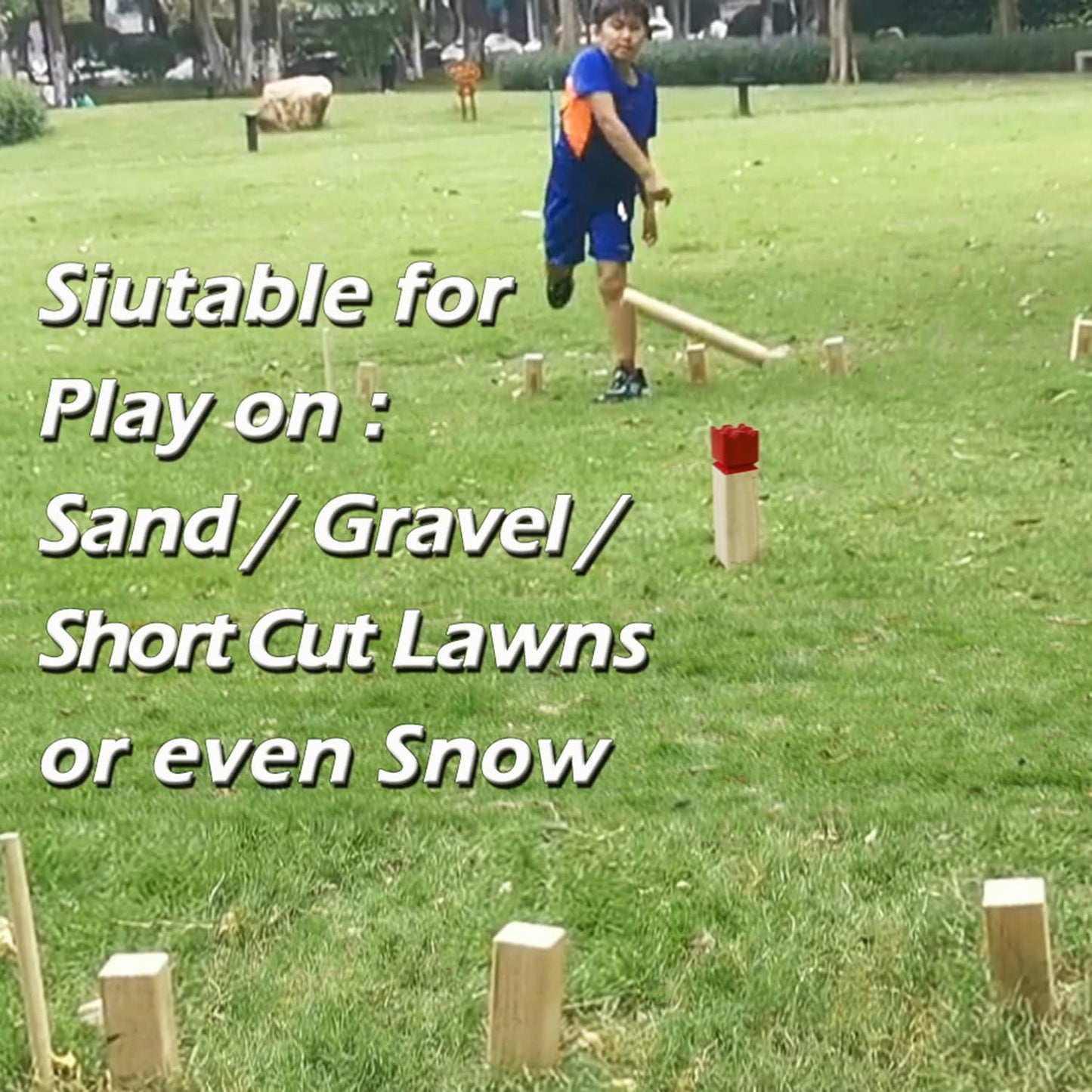 Kubb Wurfspiel, Red King Regulation Size