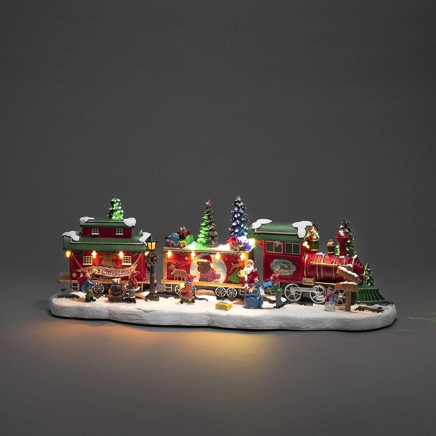 LED Weihnachtszug mit Musik und rotierendem Baum, Zug