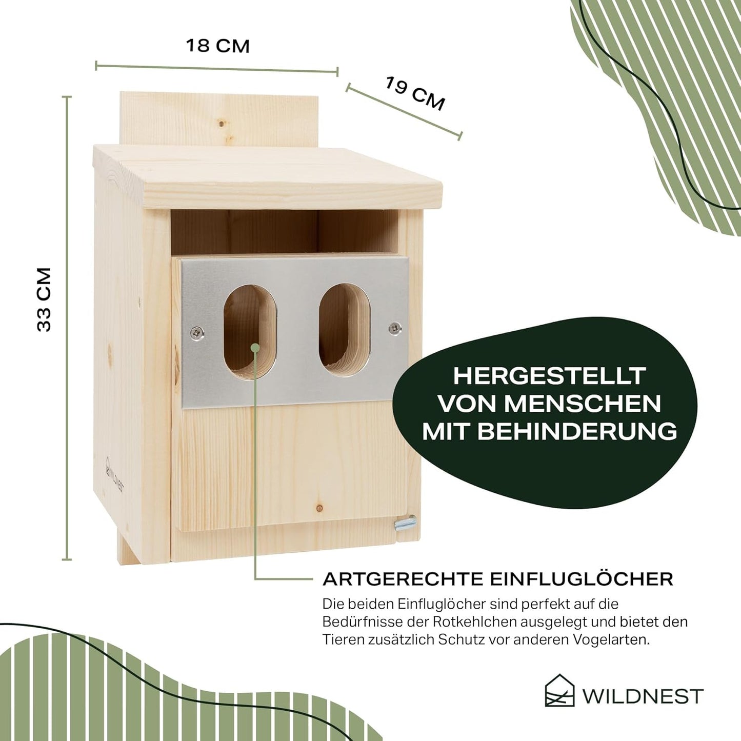 Nistkasten für Rotkehlchen, Nistkasten Rotkehlchen