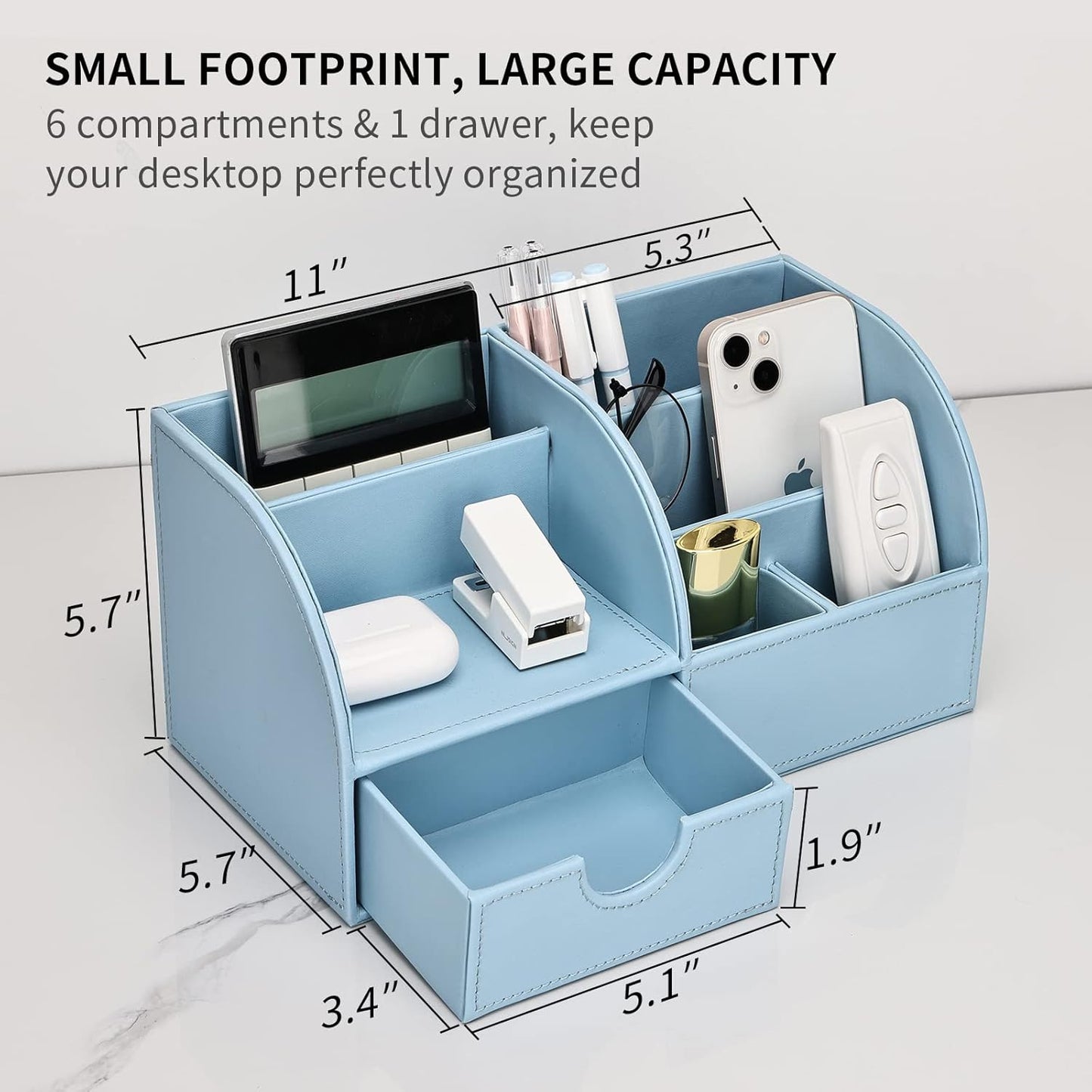 Schreibtisch Organizer, Blau