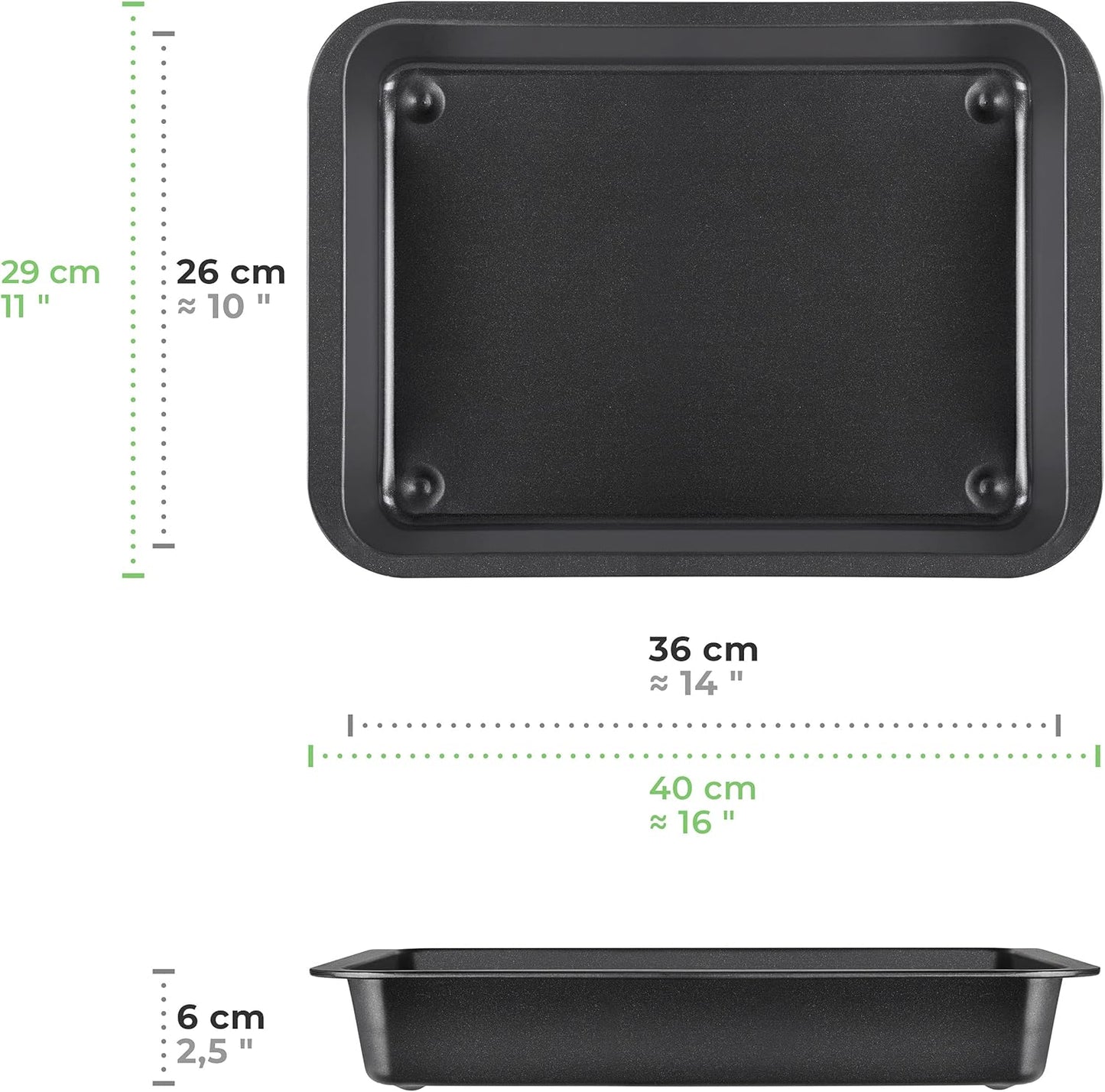 2er-Set Auflaufform, 2 x Ofenform XL, gross tief