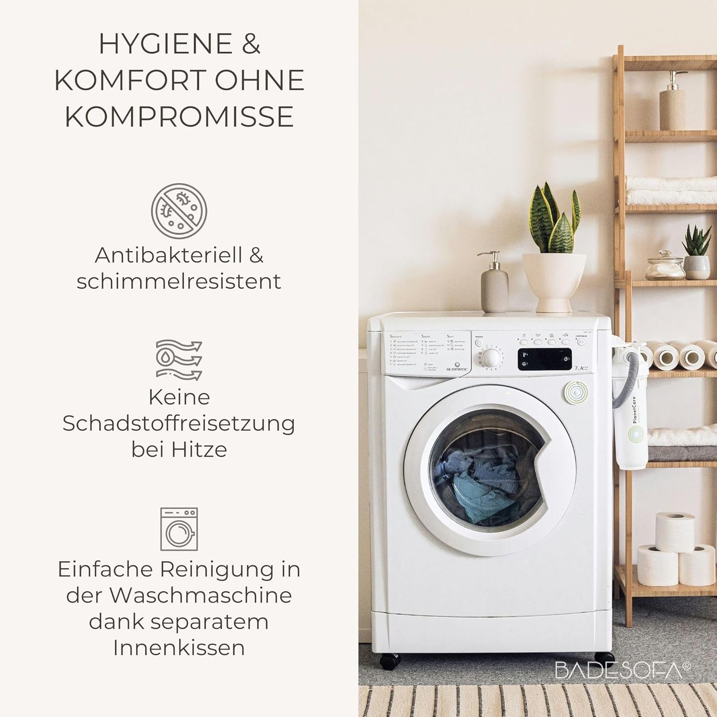 Zirbenkissen für Sauna, Gross Perlmutt