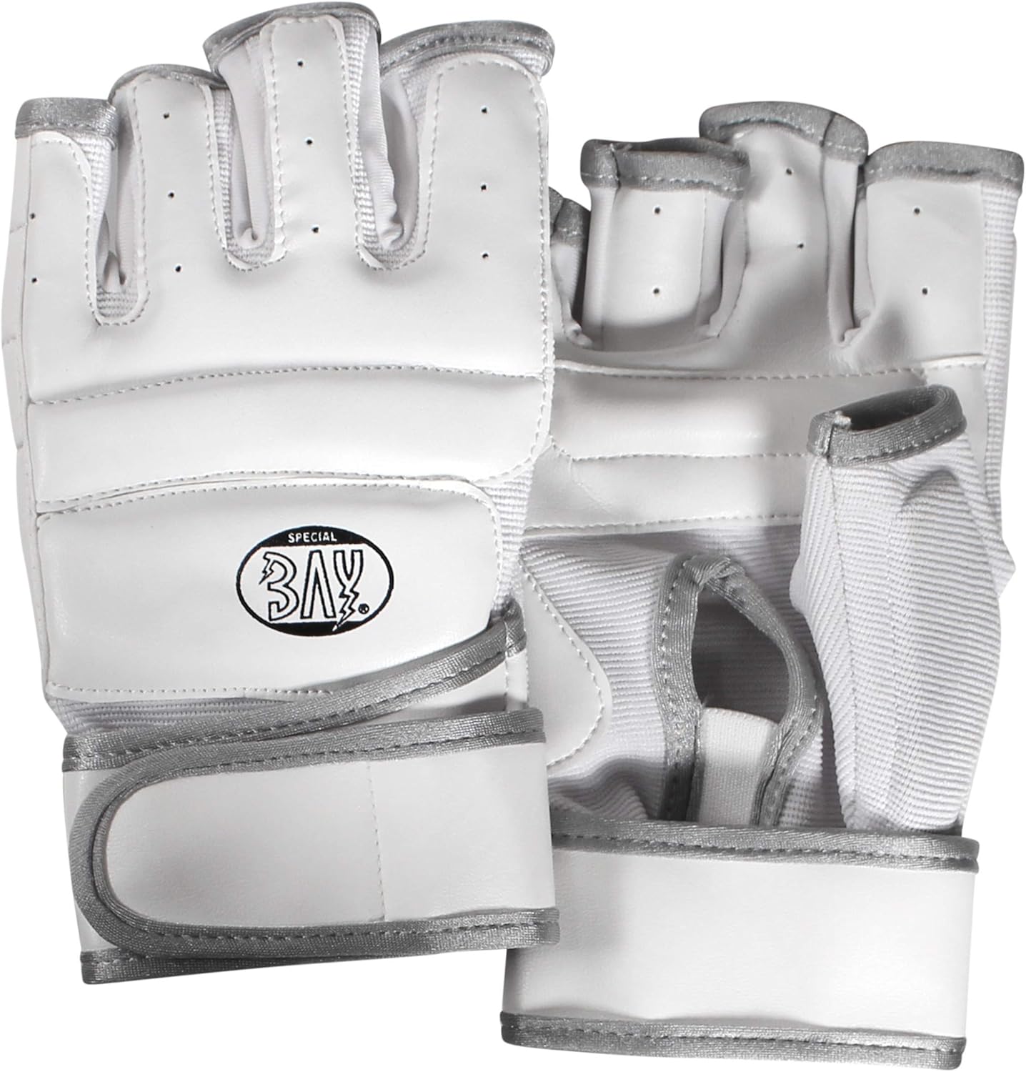 MMA Handschuhe, weiß/silber XXL