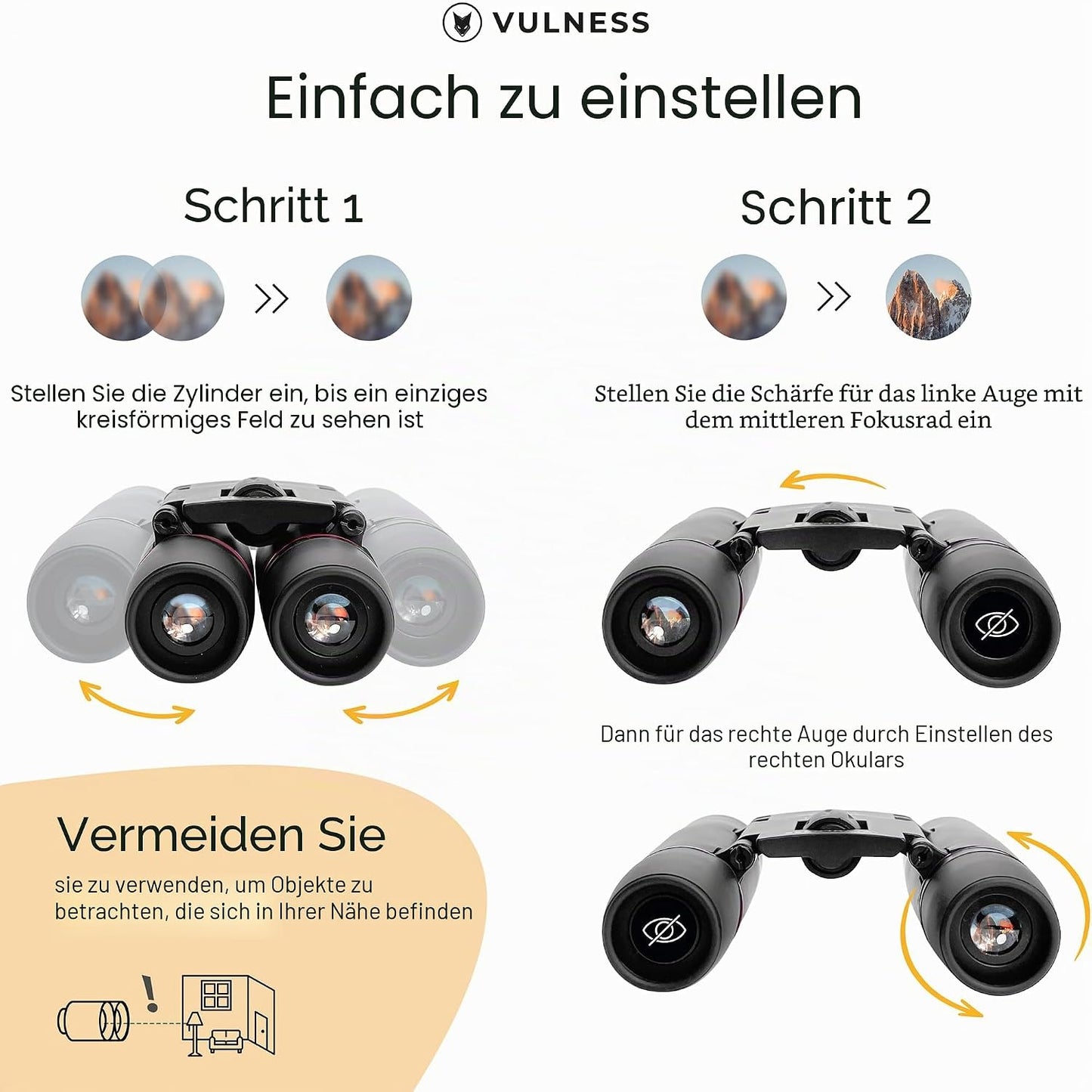Kompaktes Reise-Fernglas, Black 8X21