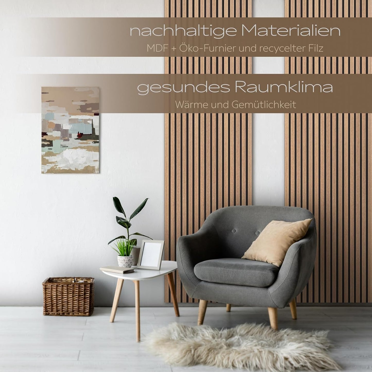 Akustikpaneele Comfort, schalldämmend, Teak 0.6W x 1.4L m