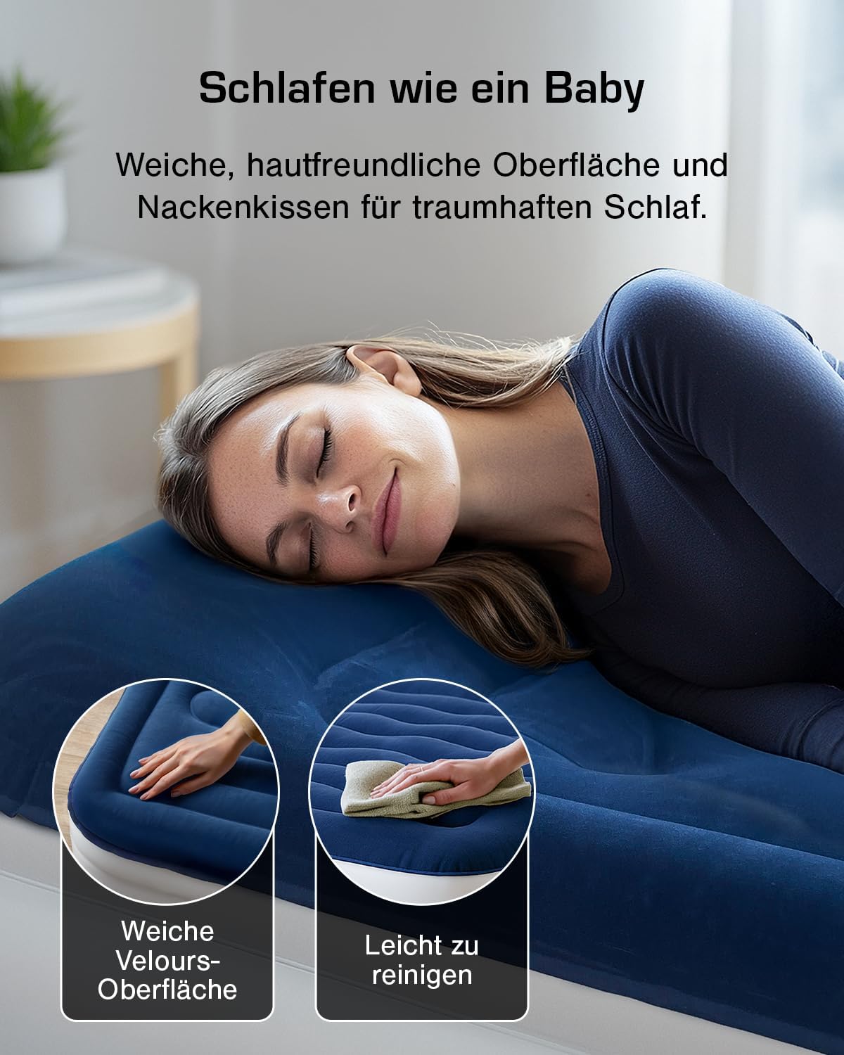 Doppel Luftbett, 2 Personen (200 x 150 x 36.5 cm)