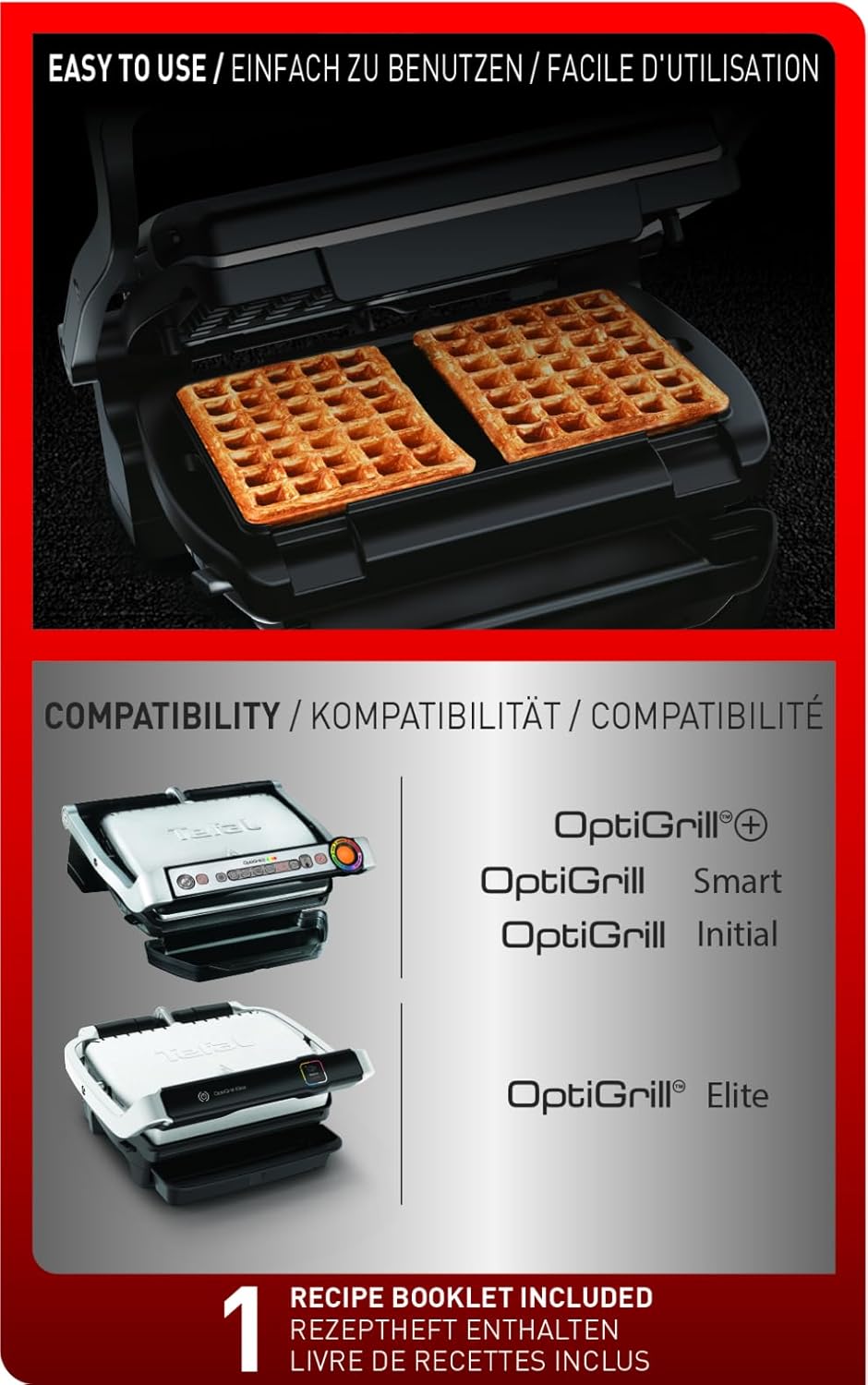 Waffelplatten XA7238 für Optigrill (inkl. Schöpfkelle)