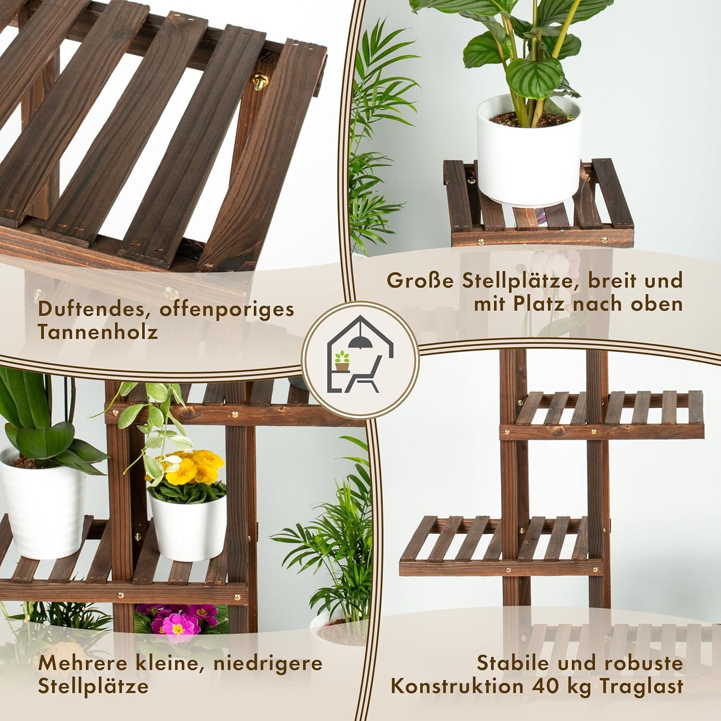 2er Set Pflanzenregal SKYLINE, 5 Ebenen 96cm 2x