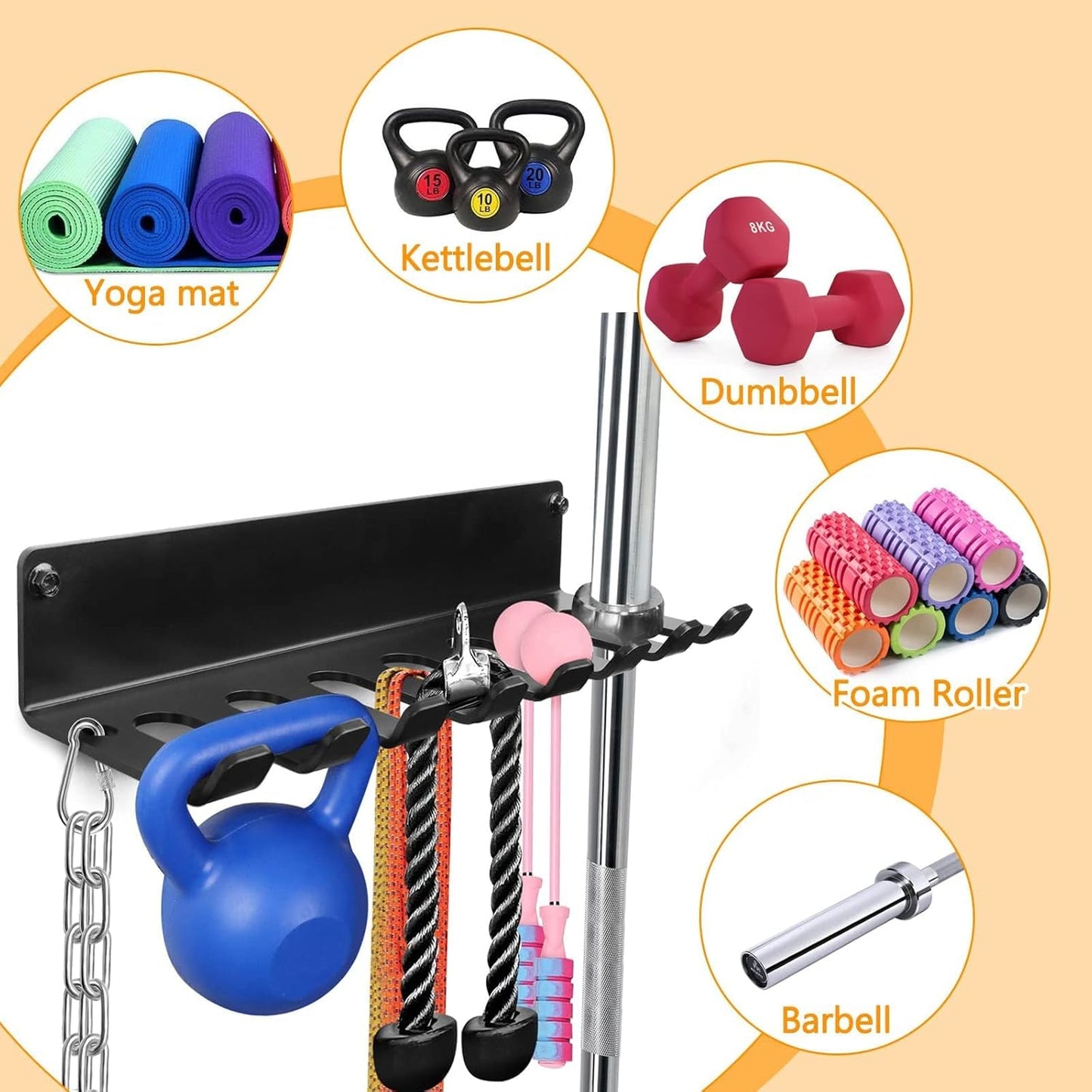 Gym Rack Organizer Wandhalterung