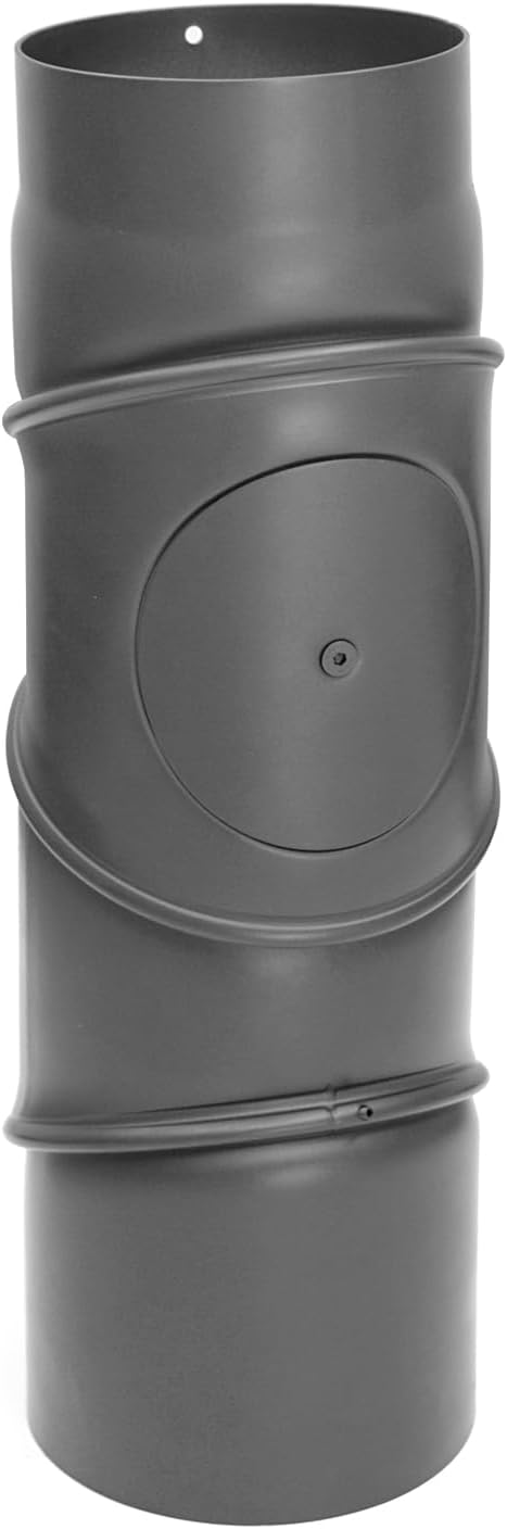 Rauchrohrbogen Multibogen mit Reinigungstür (0-90°), 150 Gussgrau