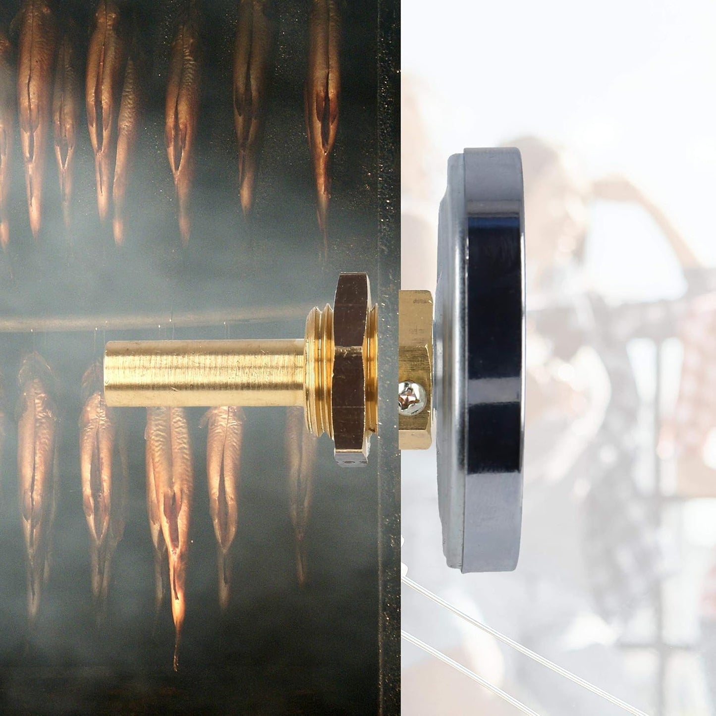 Räucherthermometer mit Messingmutter, 5cm