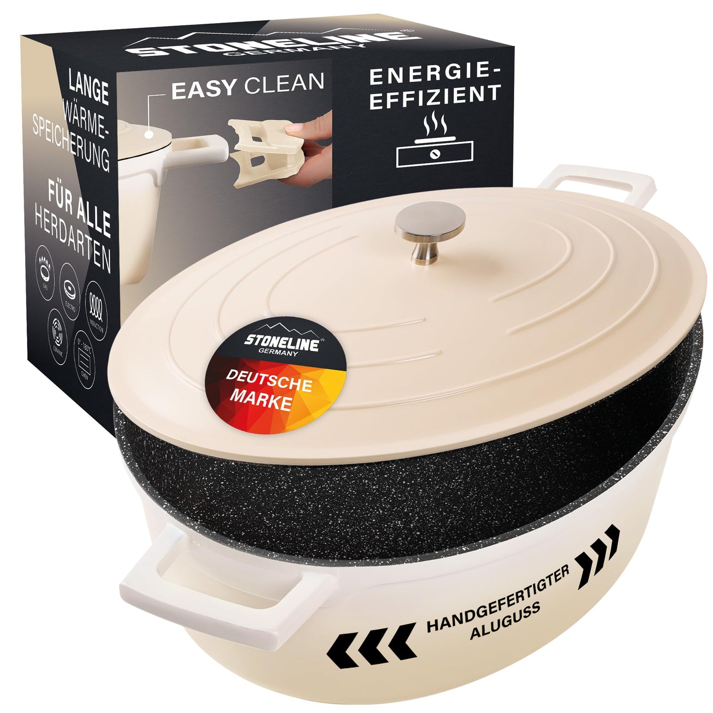 Cocotte Bräter, 32 cm Creme