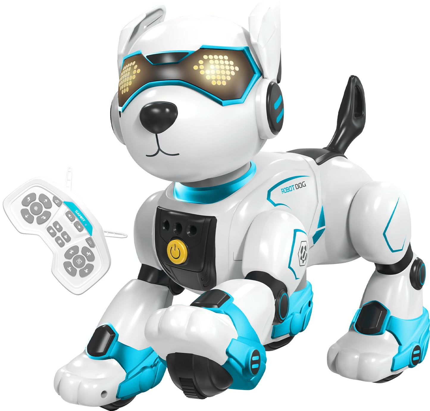 Ferngesteuerter Roboter Hund R27, Weiß Blau