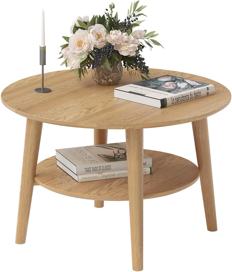 Runder Couchtisch, Natur rund
