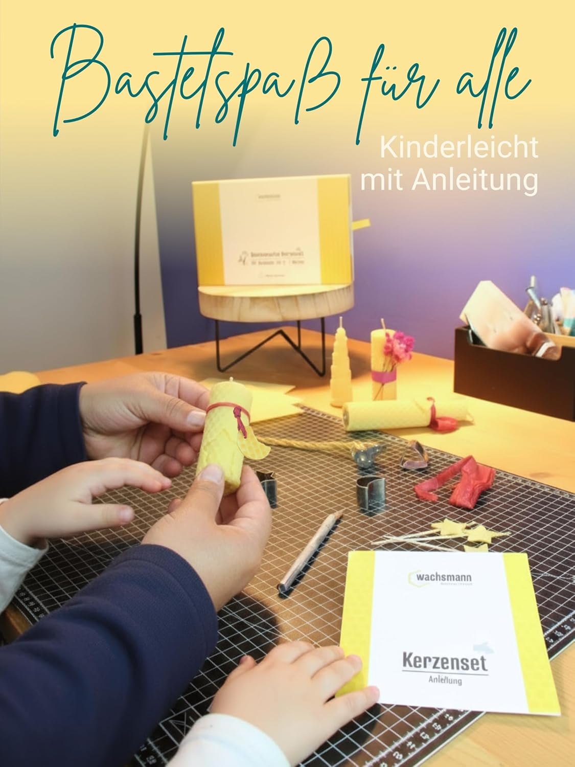 DIY Bienenwachskerzen Bastelset, Gelb