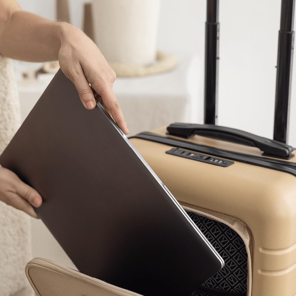 Handgepäck Trolley PackPro T20 mit TSA-Schloss und Doppelrollen, Champagne S (ABS+PC)