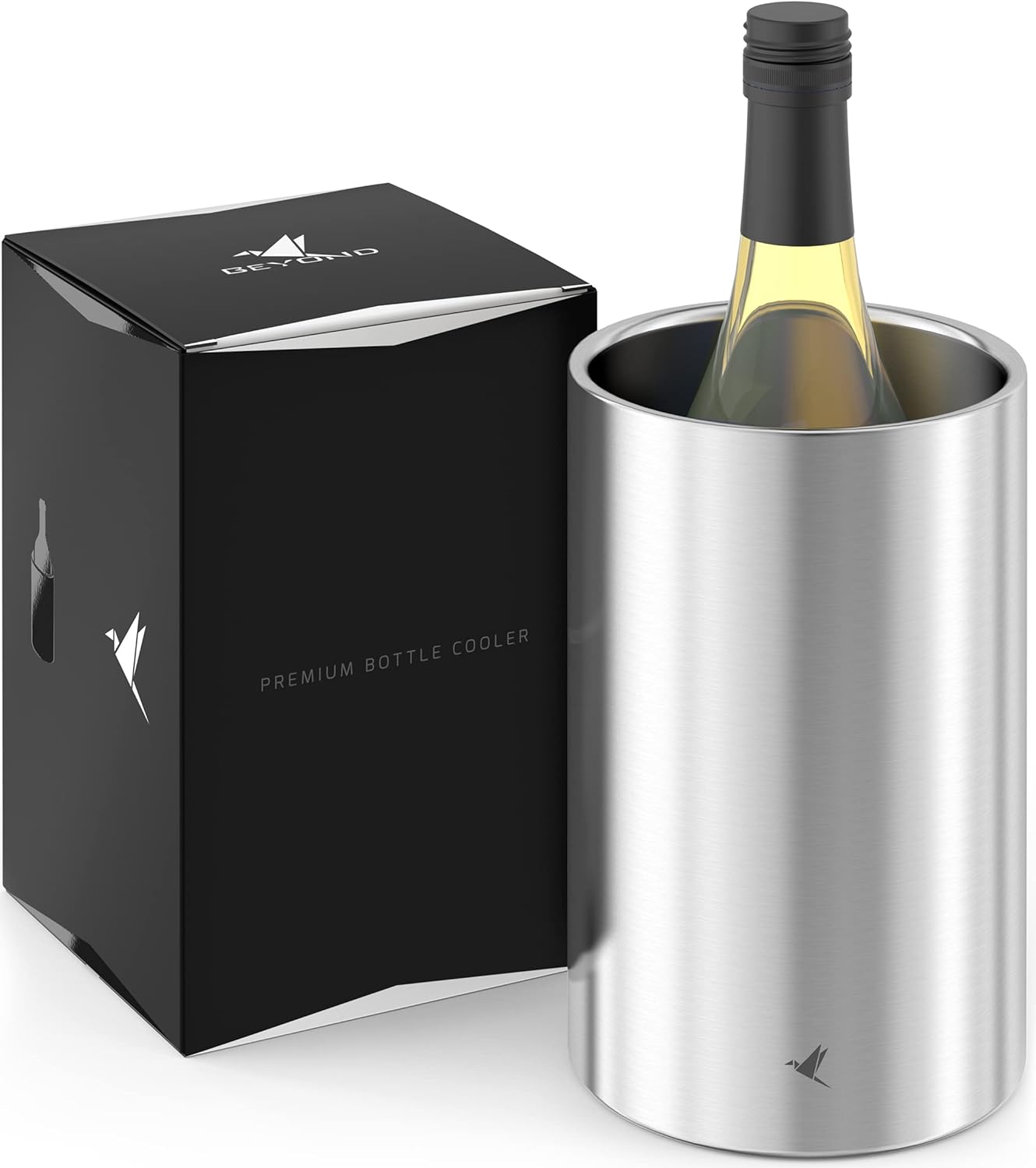 Flaschenkühler für Wein und Sekt, Edelstahl