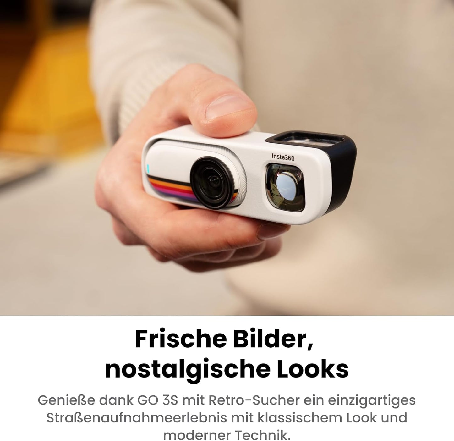 Kompakte 4K Vlogging-Kamera mit Retro-Filter, Weiss 64 GB