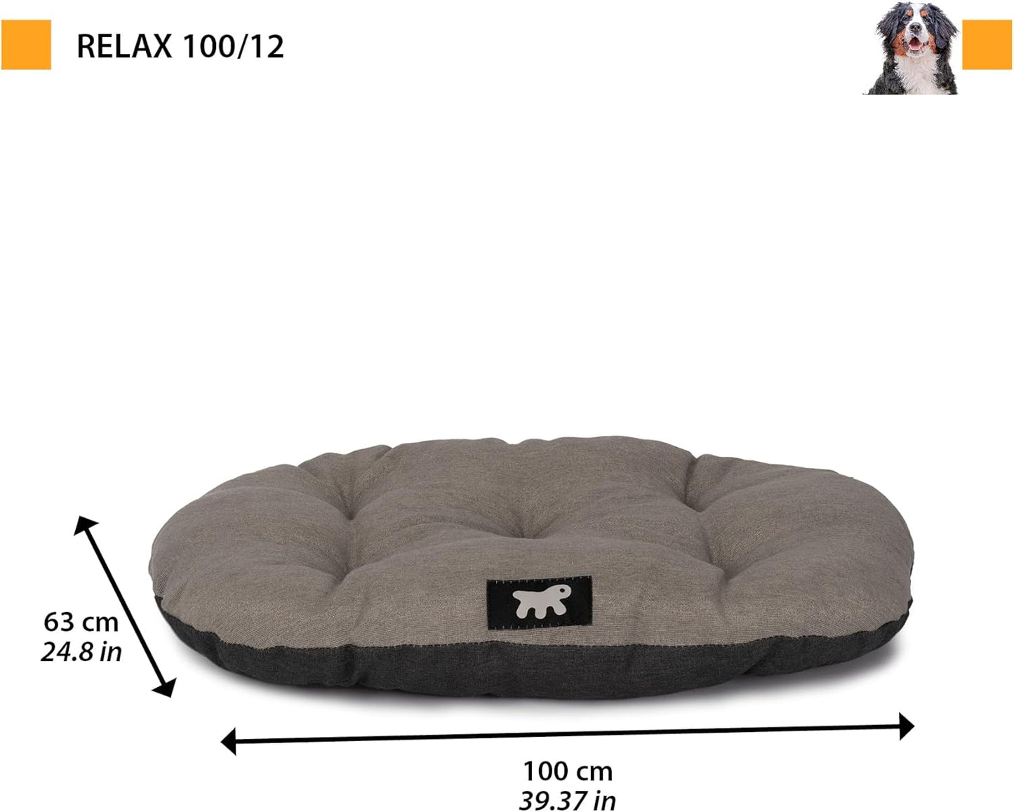 Hundebett Relax, Baumwolle L 100 x B 63 x H 5 cm Turquoise