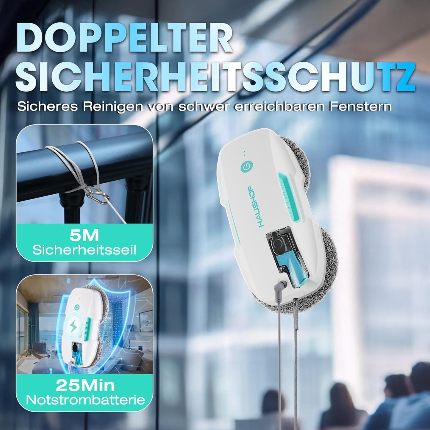 Fensterputzroboter HH24048 mit Sprühfunktion & Fernbedienung
