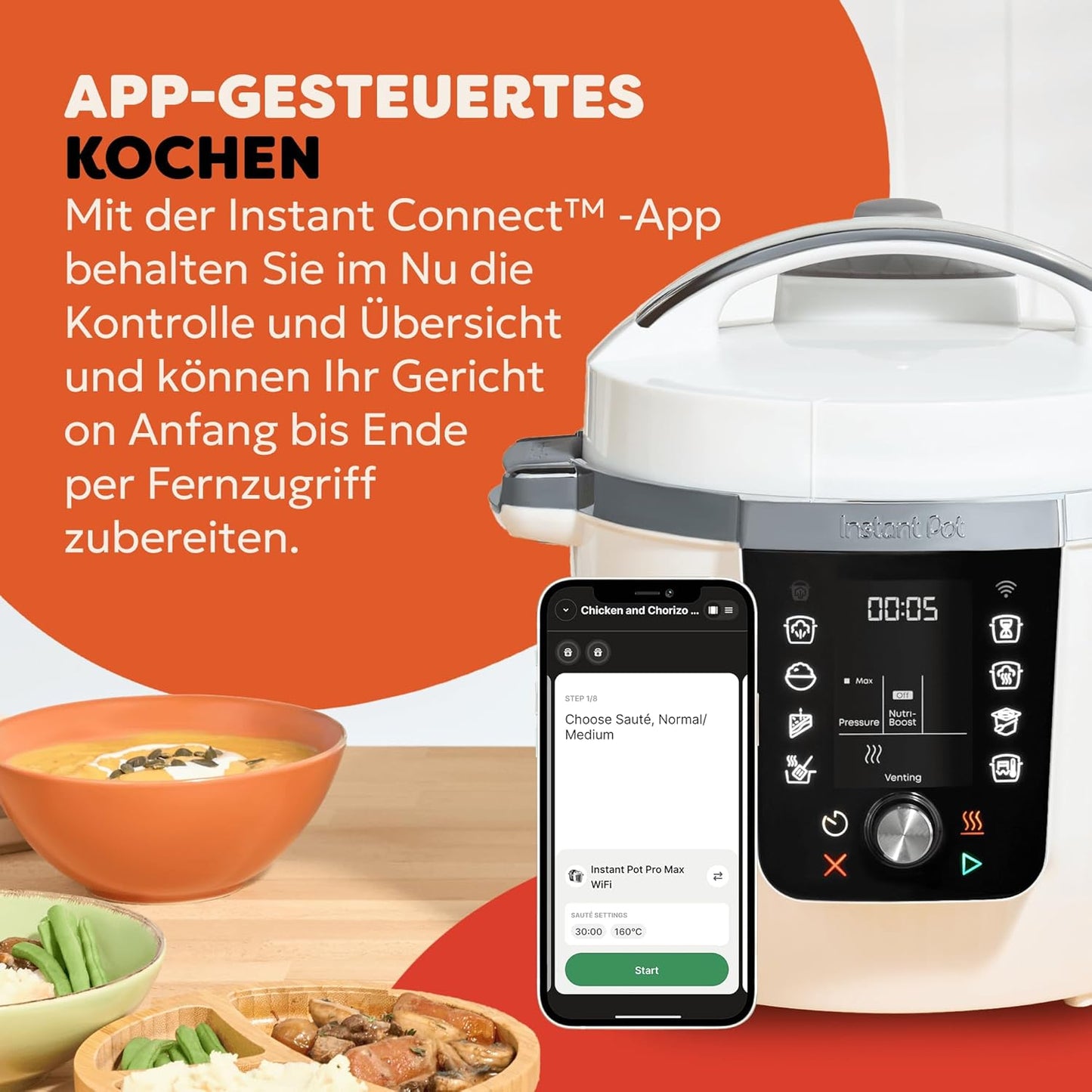 10-in-1 Multikocher mit Schnellkoch- und Schongar-Funktionen, 112-0001-01-EU