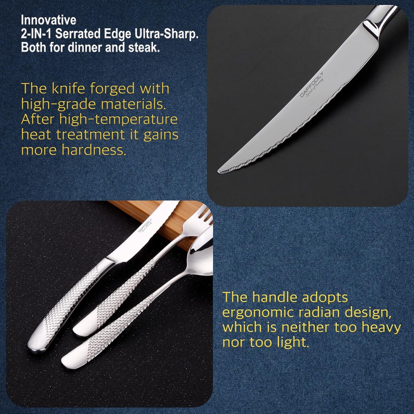 Luxus Besteck-Set 30-teilig für 6 Personen, Silber-30 Teiliges