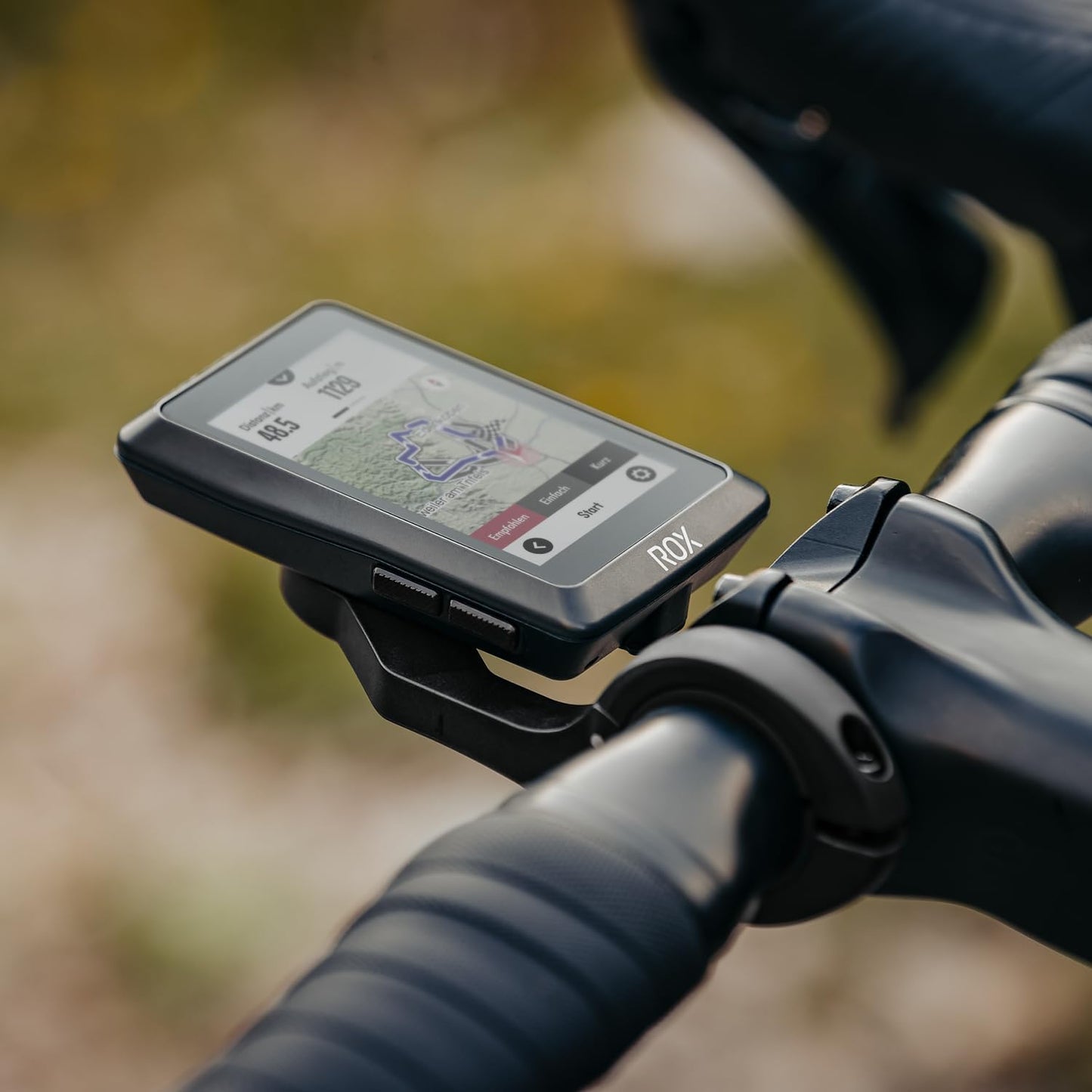 ROX 12.1 Evo Fahrradcomputer GPS mit 150 Funktionen Kabellos, Grau Basic Set