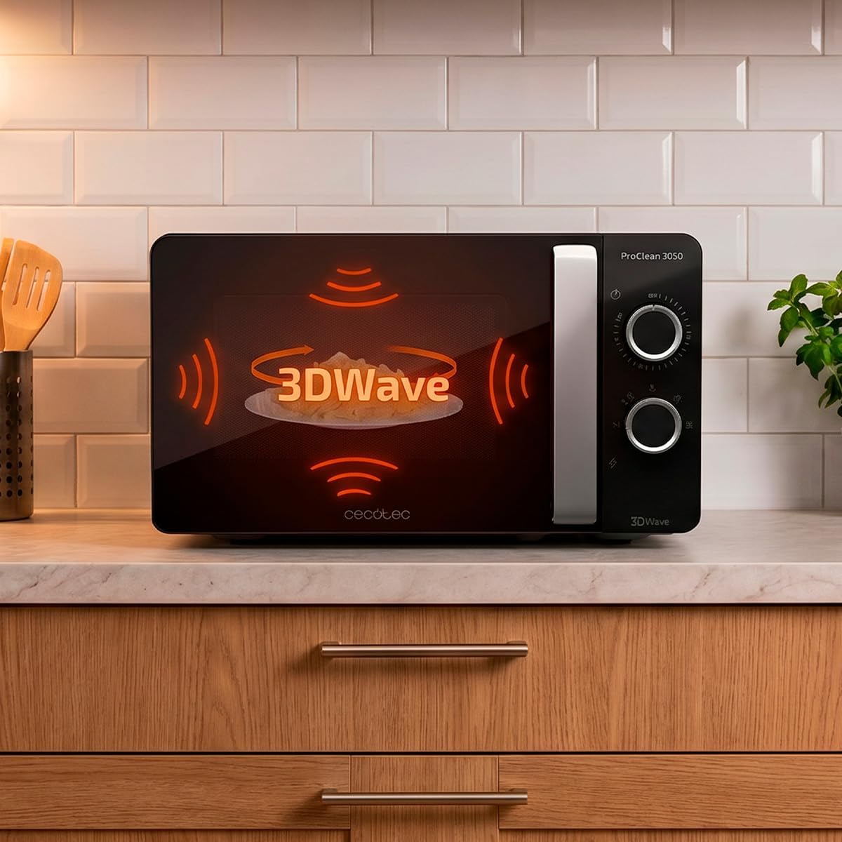 Mikrowelle Proclean 3050 Wave mit 3DWave Technologie, Schwarz