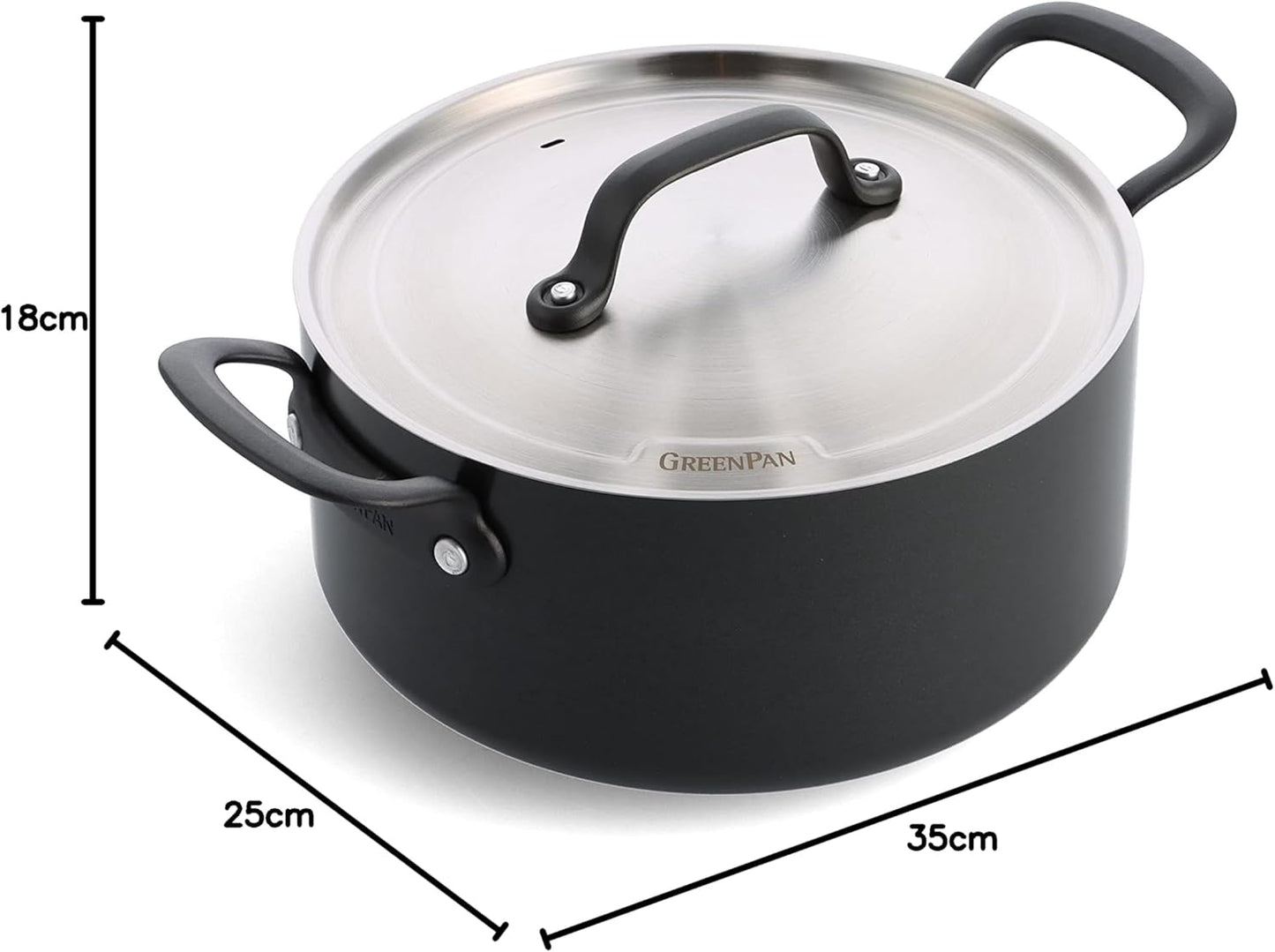 Topf mit Deckel, Kochtopf 24cm/4,9l