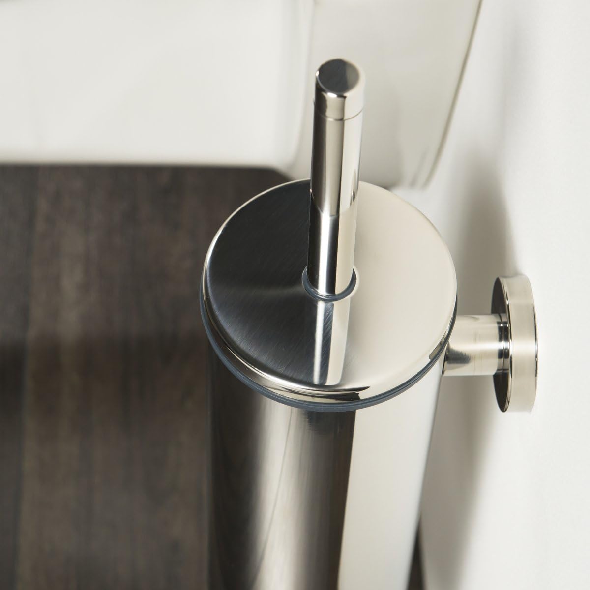 Toilettenbürste mit Halter zur Wandmontage, Edelstahl Poliert Single