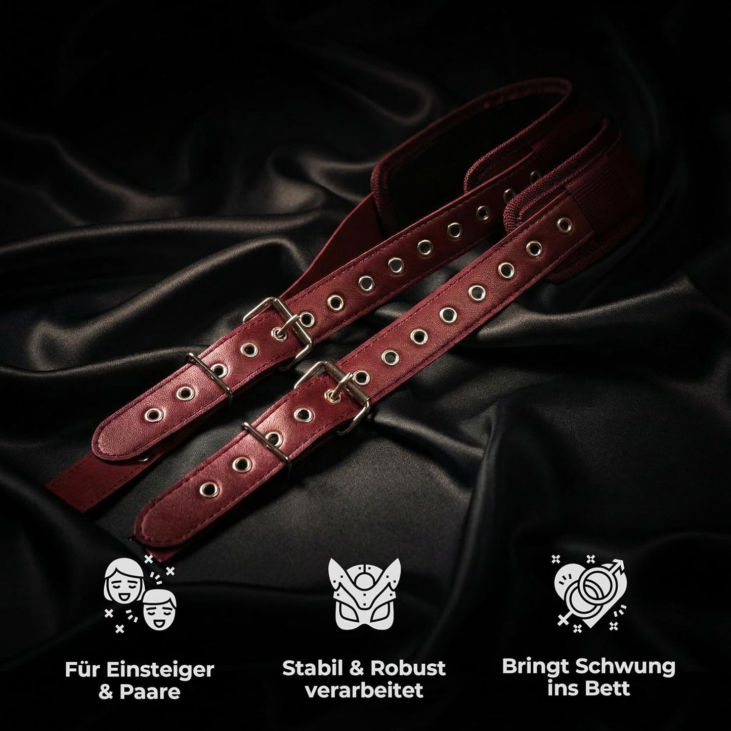 BDSM Bondage-Sexspielzeug-Set für Paare, Rot