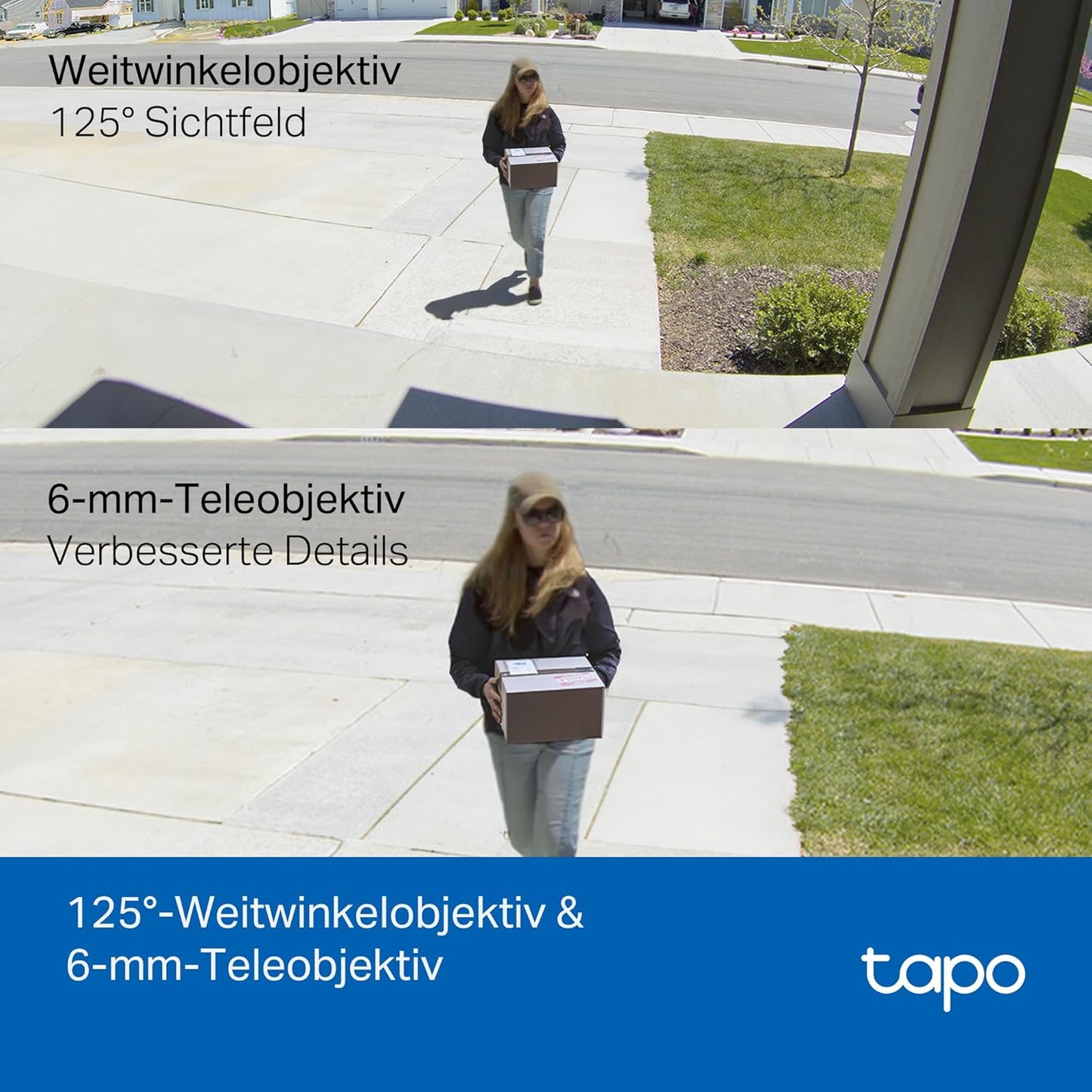 C246D WLAN Überwachungskamera Aussen 2K Dual-Objektiv, WLAN