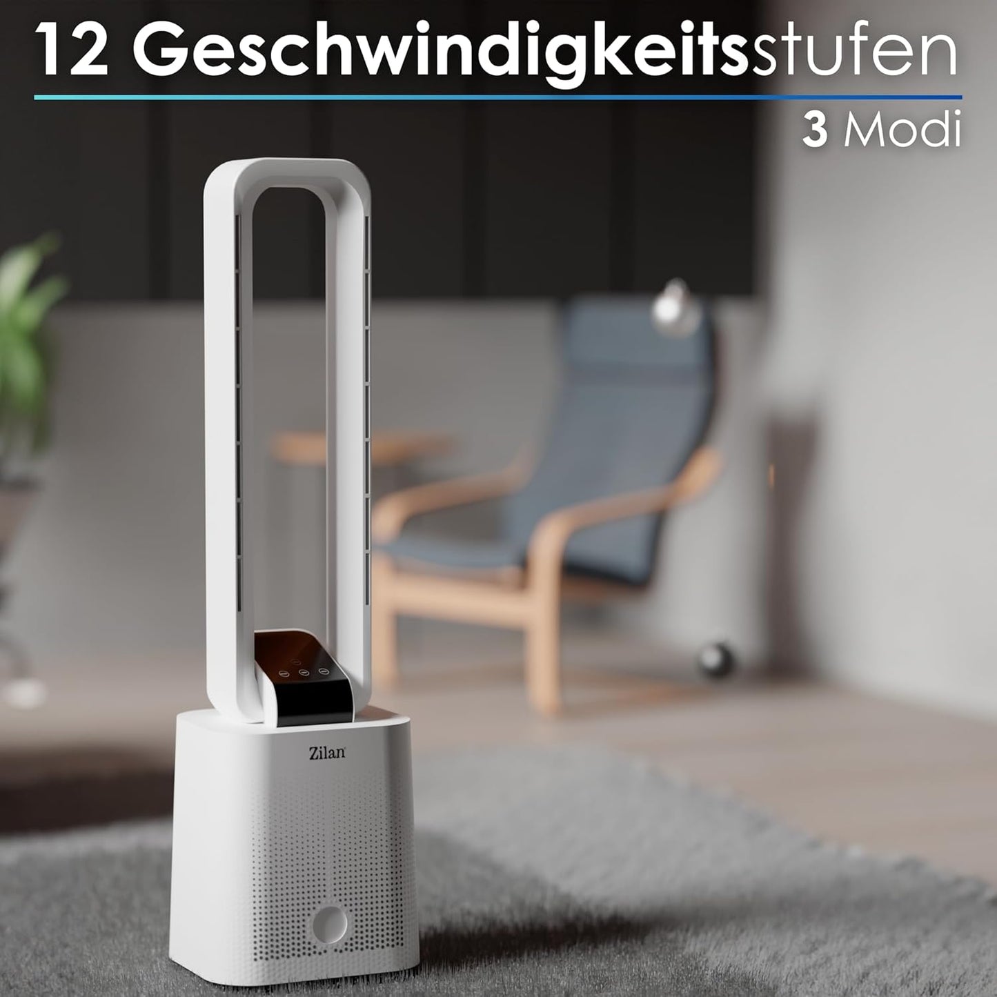 Wanda Turmventilator mit Fernbedienung und Timer, Wanda White